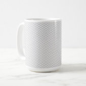 Simple Gray ZigZag Kaffeetasse (Vorderseite Links)