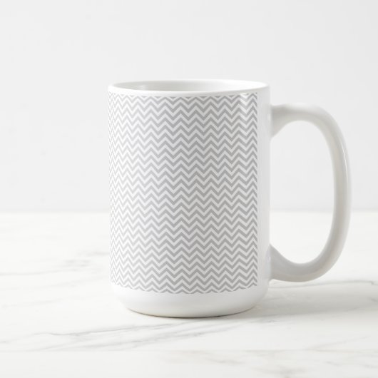 Simple Gray ZigZag Kaffeetasse (Rechts)
