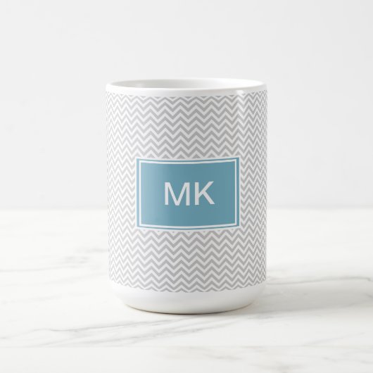 Simple Gray ZigZag Kaffeetasse (Mittel)