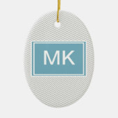 Simple Gray ZigZag Keramikornament (Vorne)