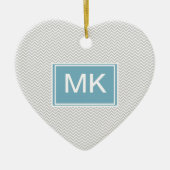 Simple Gray ZigZag Keramikornament (Vorne)