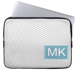 Simple Gray ZigZag Laptopschutzhülle