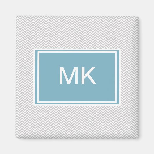 Simple Gray ZigZag Magnet (Vorne)