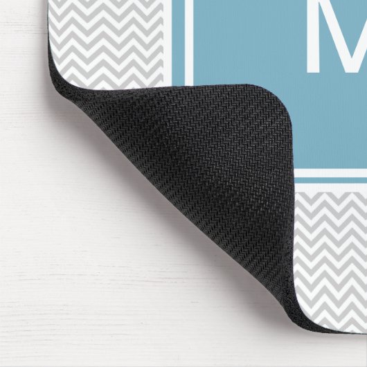 Simple Gray ZigZag Mousepad (Ecke)