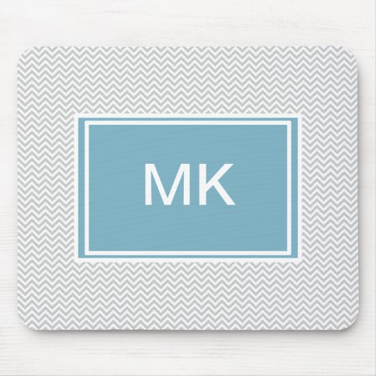 Simple Gray ZigZag Mousepad (Vorne)