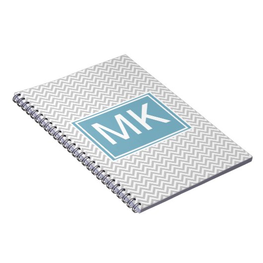 Simple Gray ZigZag Notizblock (Rechte Seite)