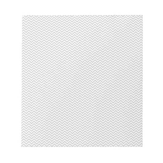 Simple Gray ZigZag Notizblock (Vorderseite)