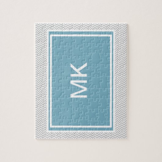 Simple Gray ZigZag Puzzle (Vertikal)