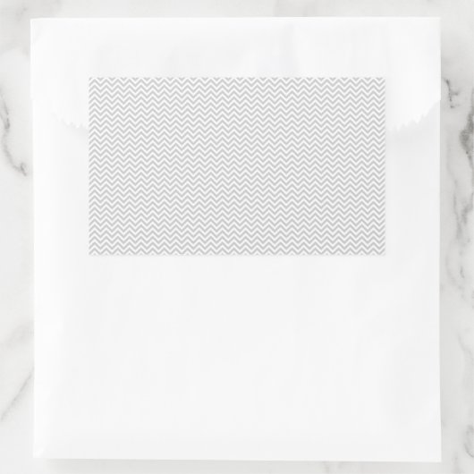 Simple Gray ZigZag Rechteckiger Aufkleber (Tasche)
