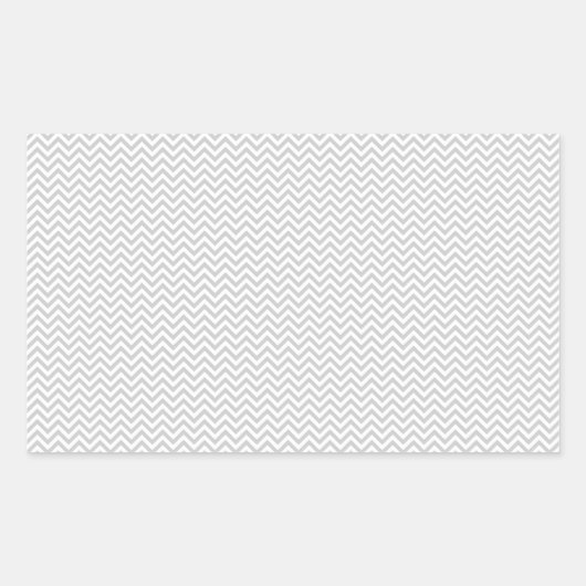 Simple Gray ZigZag Rechteckiger Aufkleber (Vorderseite)