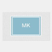 Simple Gray ZigZag Rechteckiger Aufkleber (Vorderseite)