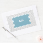 Simple Gray ZigZag Rechteckiger Aufkleber (Umschlag)