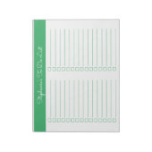 Simple Green 8.5x11 Two Column Checklist Notizblock (Rotiert)