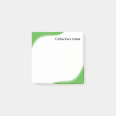 Simple green & black waves customizable post-it klebezettel (Vorderseite)