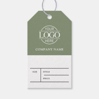 Simple Green Business Logo Clothing Price Hang Tag Geschenkanhänger