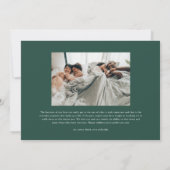 Simple Green Cherish Script 2 Foto Weihnachten Karte (Rückseite)