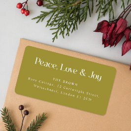 Simple Green Christmas Holiday Return Address Adressaufkleber