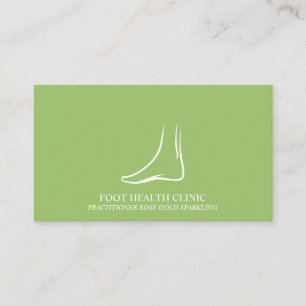 Simple Green Foot Cares Podologie-Praktiker Arzt Visitenkarte