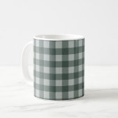 Simple Green Gingham Checkered Kaffeetasse (Vorderseite Links)