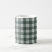 Simple Green Gingham Checkered Kaffeetasse (Mittel)