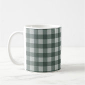 Simple Green Gingham Checkered Kaffeetasse (Links)