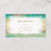 Simple Green Gold Abend Social Media Websites Visitenkarte (Rückseite)