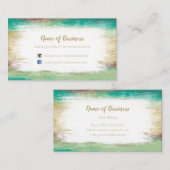 Simple Green Gold Abend Social Media Websites Visitenkarte (Vorne/Hinten)