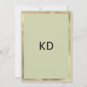 Simple green gold eucalyptus leaves Table Numbers Einladung (Rückseite)