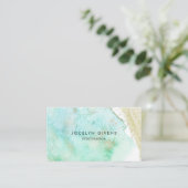 Simple Green Gold Visitenkarte (Stehend Vorderseite)