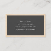 Simple Green Gray | Sleek Visitenkarte (Rückseite)