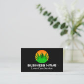 Simple Green Lawn Care Logo Business Card Visitenkarte (Stehend Vorderseite)