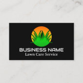 Simple Green Lawn Care Logo Business Card Visitenkarte (Vorderseite)
