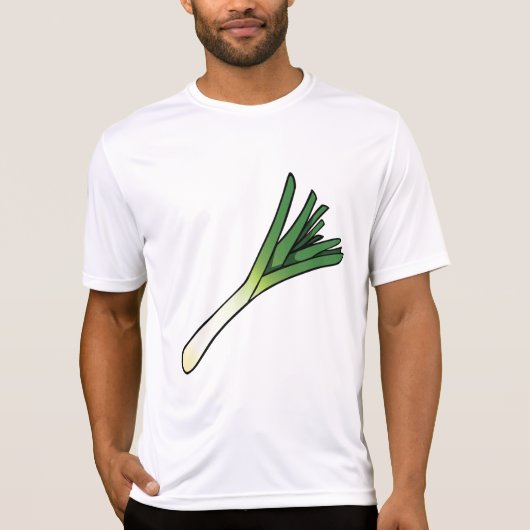 Simple Green Leek Vegetable T-Shirt (Vorderseite)
