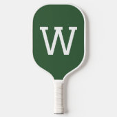Simple Green Minimalist Monogrammed Modern Pickleball Schläger (Vorderseite)