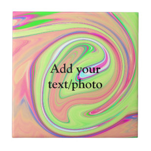 Simple green orange watercolor add your text name fliese
