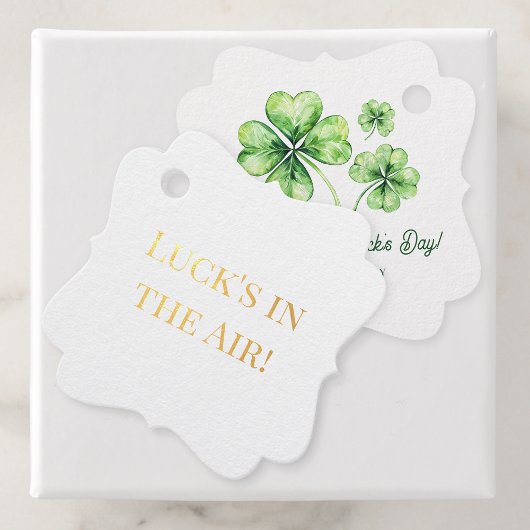 Simple Green Vierblättriges Kleeblatt Luck St Patr Geschenkanhänger