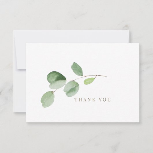 Simple Greenerity Funeral Bereavement Vielen Dank Dankeskarte (Vorderseite)