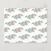 Simple Greenery Blätter Business Holiday Card (Rückseite)