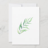 Simple Greenery Bloral Eucalyptus Wedding Invitati Einladung (Rückseite)