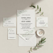 Simple Greenery Botanical Wedding Invitation Einladung