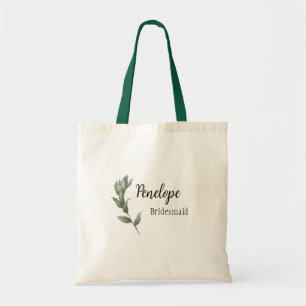 Simple Greenery Bridesmaid Gastgeschenk Hochzeit G Tragetasche