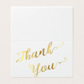 Simple Greenery Eucalyptus Gold Dankeschön Karte (Außenseite Aufgefaltet)