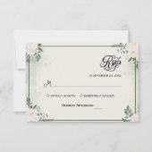Simple Greenery Eucalyptus RSVP Invitation (Vorderseite)
