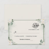 Simple Greenery Eucalyptus RSVP Invitation Karte (Vorne/Hinten)