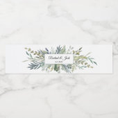 Simple Greenery Foliage Wedding Bouquet Wasserflaschenetikett (Einzelnes Label)