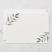 Simple Greenery Foto Vielen Dank Karte (Rückseite)