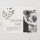 Simple Greenery Foto Vielen Dank Karte (Vorne/Hinten)