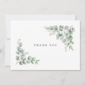 Simple Greenery Funeral Personalized Thank You Dankeskarte (Vorderseite)