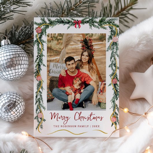 Simple Greenery Garlands Frohe Weihnachten 1 Foto