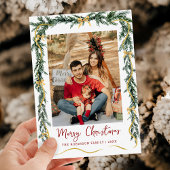 Simple Greenery Gold Bows Frohe Weihnachten 1 Foto